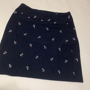 NWOT navy blue stretchy skirt preppy
